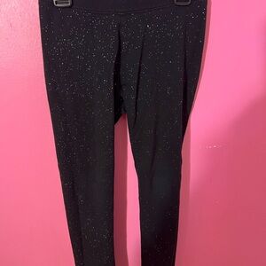 Black Sparkle Girls Leggings